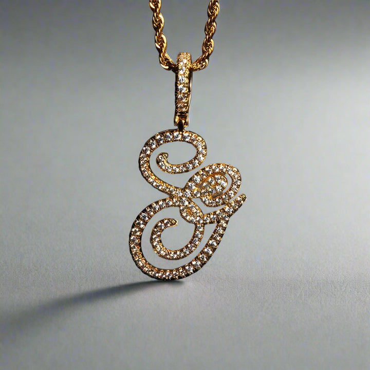 Custom Cursive A-Z Initial Letter Necklace – Premium, Tarnish-Free, Personalized Statement Jewelry.