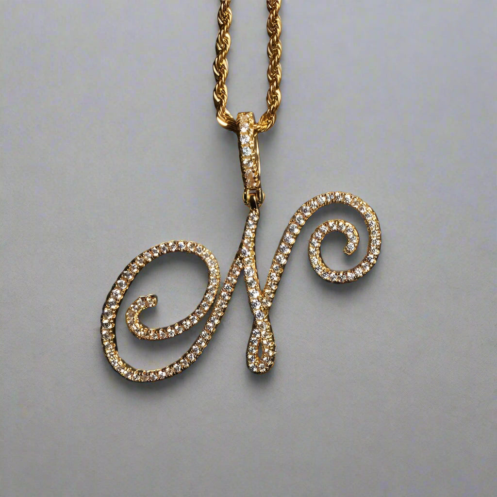 Custom Cursive A-Z Initial Letter Necklace – Premium, Tarnish-Free, Personalized Statement Jewelry.