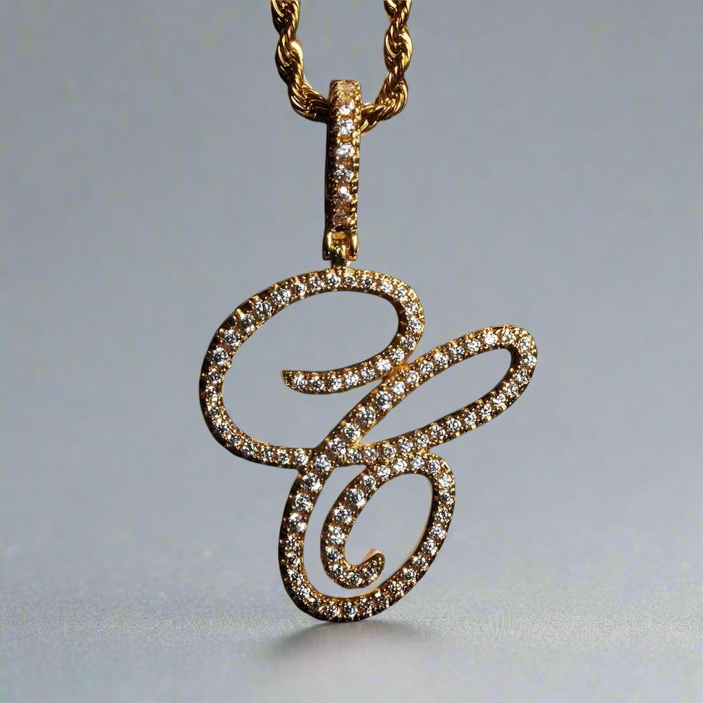 Custom Cursive A-Z Initial Letter Necklace – Premium, Tarnish-Free, Personalized Statement Jewelry.