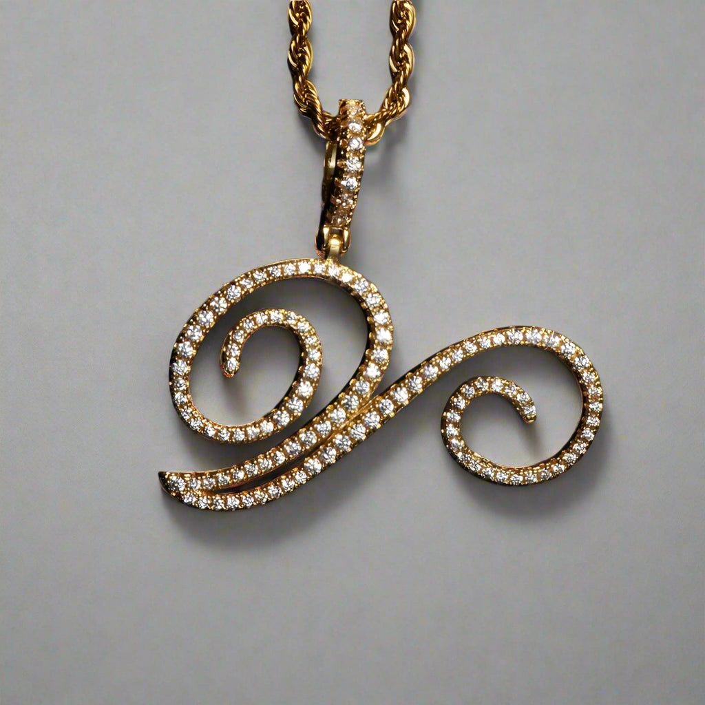 Polair Aera Cursive Initial Letter Necklace - Polair