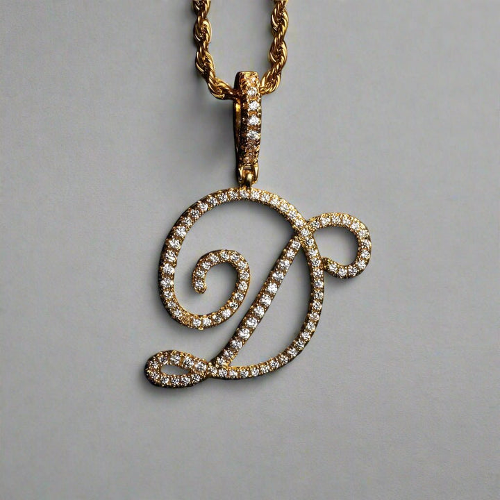 Polair Aera Cursive Initial Letter Necklace - Polair