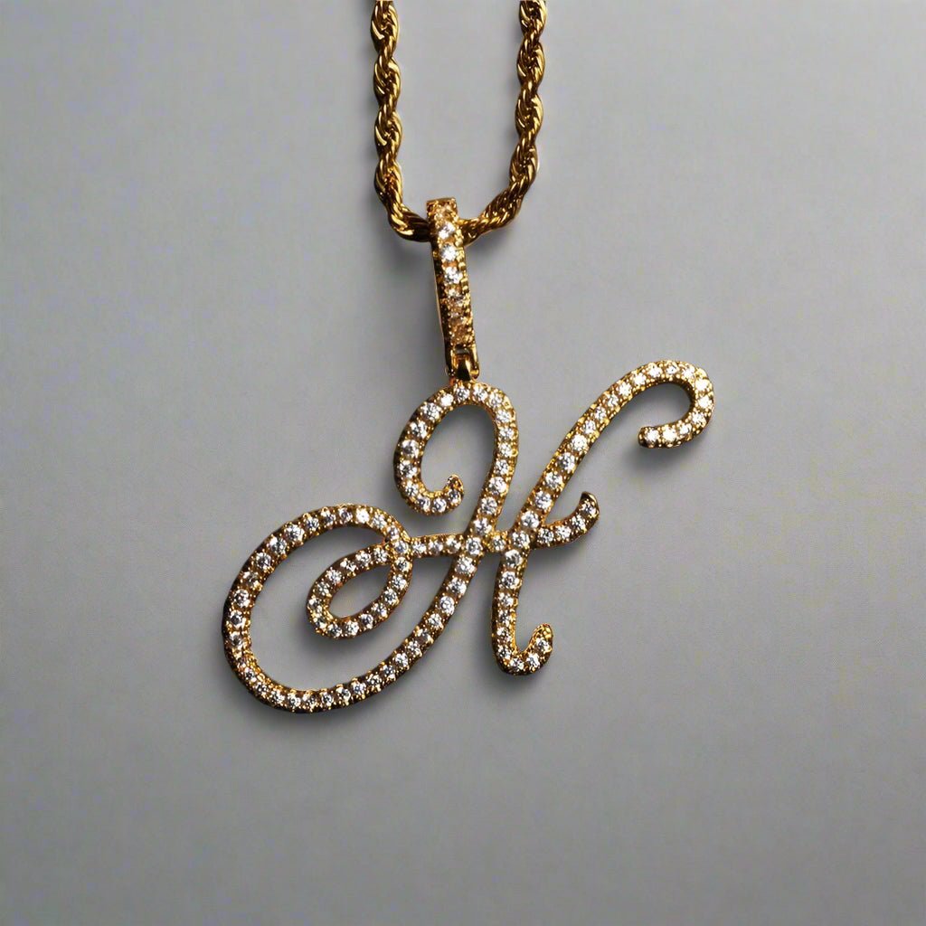 Polair Aera Cursive Initial Letter Necklace - Polair