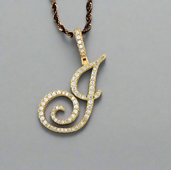 Polair Aera Cursive Initial Letter Necklace - Polair