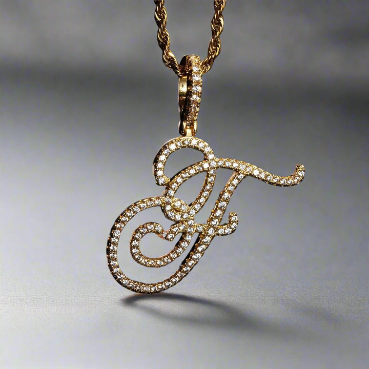 Polair Aera Cursive Initial Letter Necklace - Polair