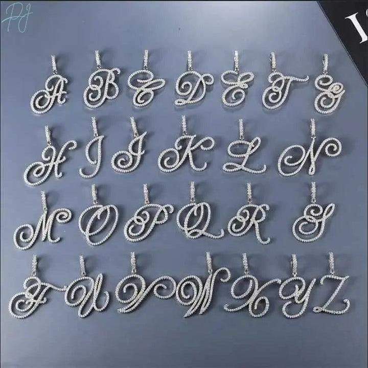 Polair Aera Cursive Initial Letter Necklace - Polair