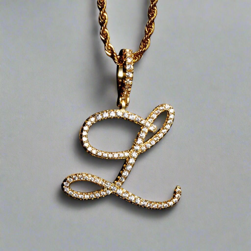 Polair Aera Cursive Initial Letter Necklace - Polair