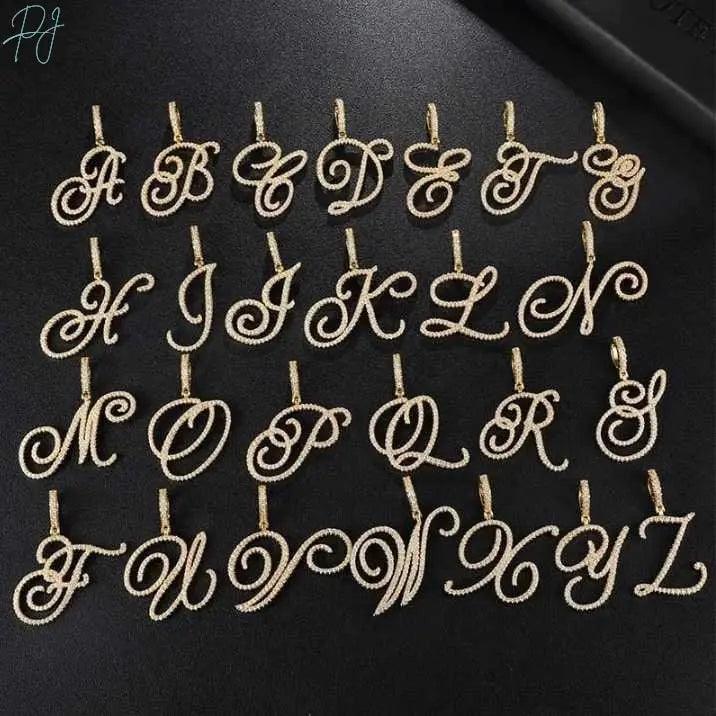 Polair Aera Cursive Initial Letter Necklace - Polair
