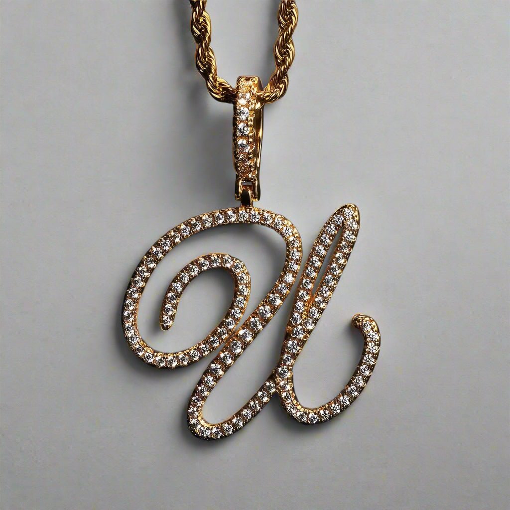 Polair Aera Cursive Initial Letter Necklace - Polair