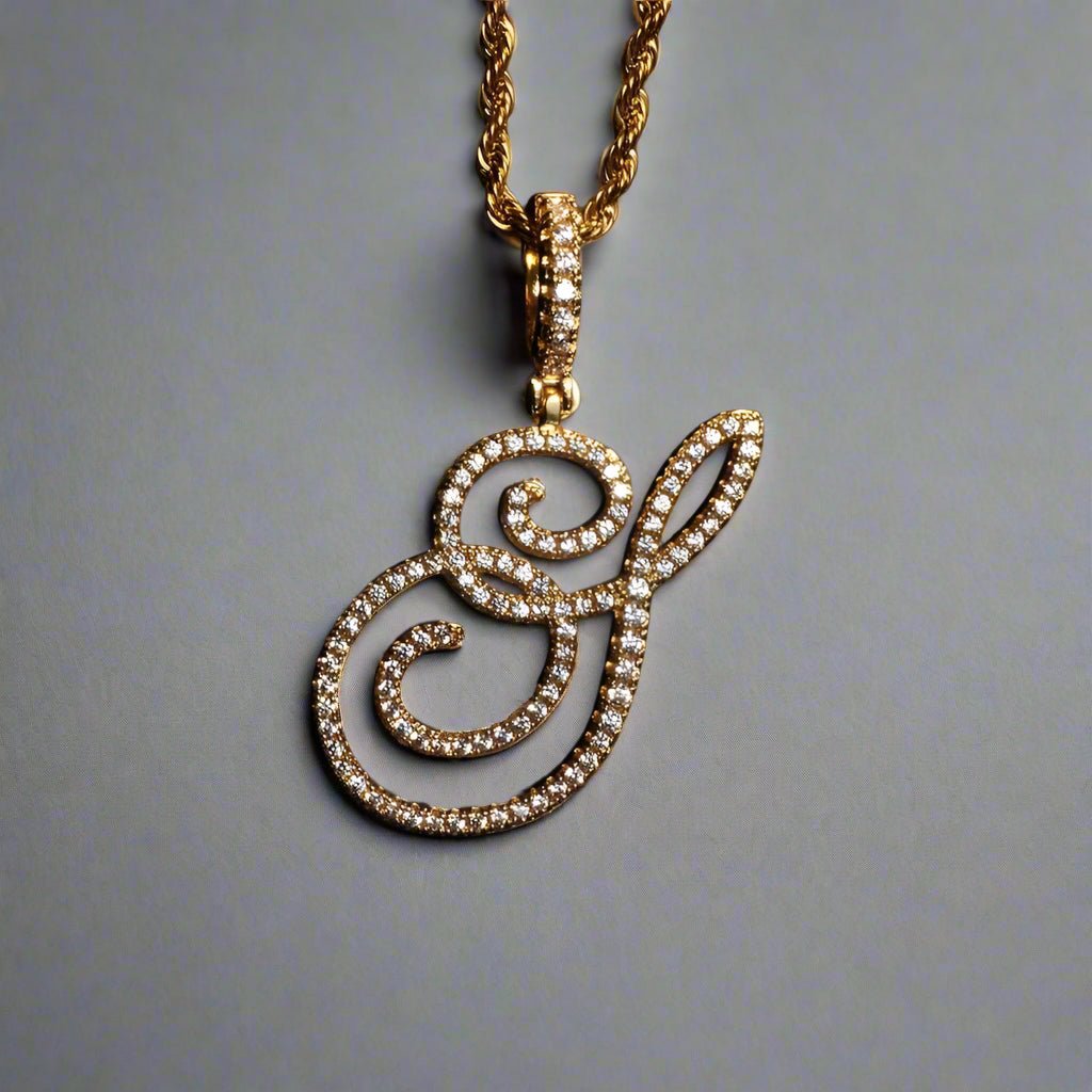 Polair Aera Cursive Initial Letter Necklace - Polair