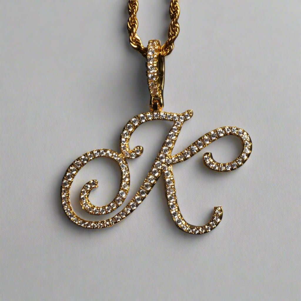 Polair Aera Cursive Initial Letter Necklace - Polair