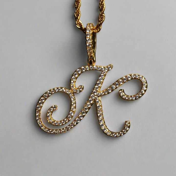Polair Aera Cursive Initial Letter Necklace - Polair