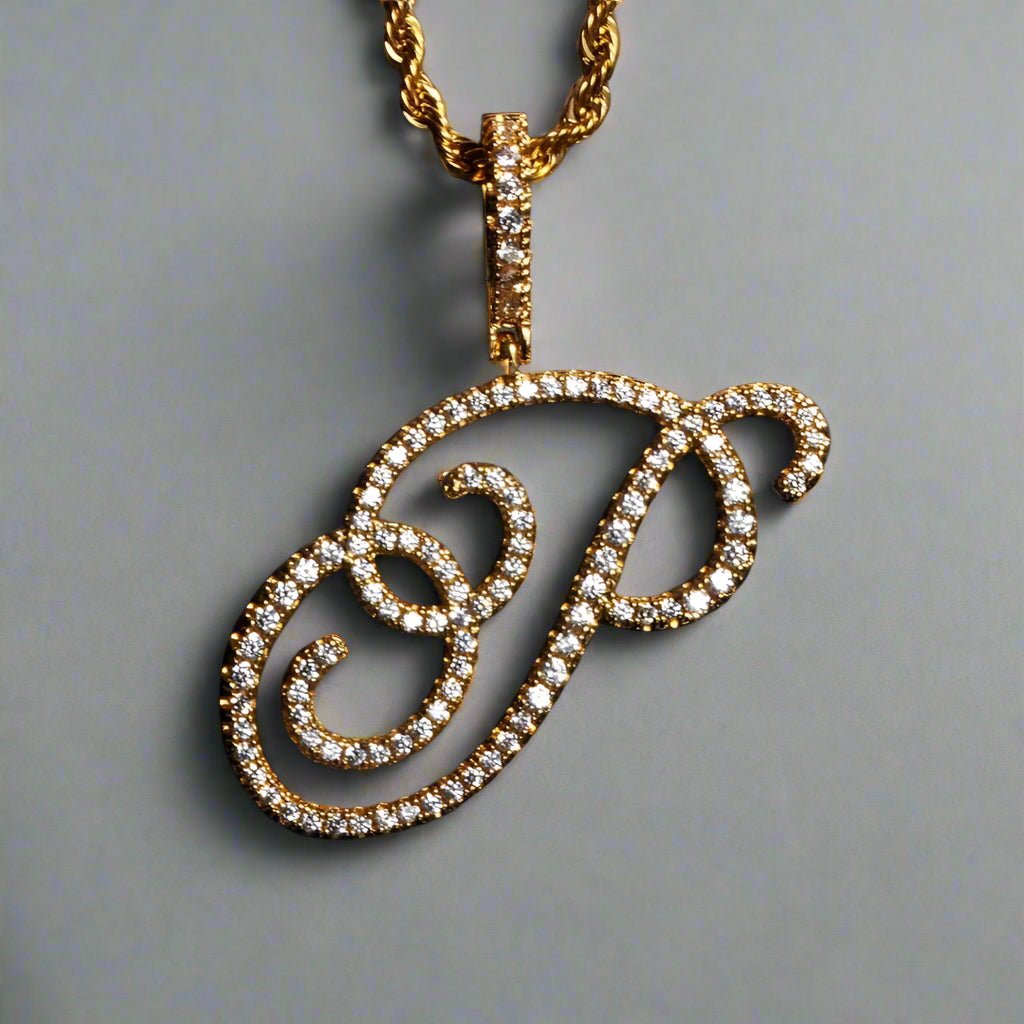 Polair Aera Cursive Initial Letter Necklace - Polair