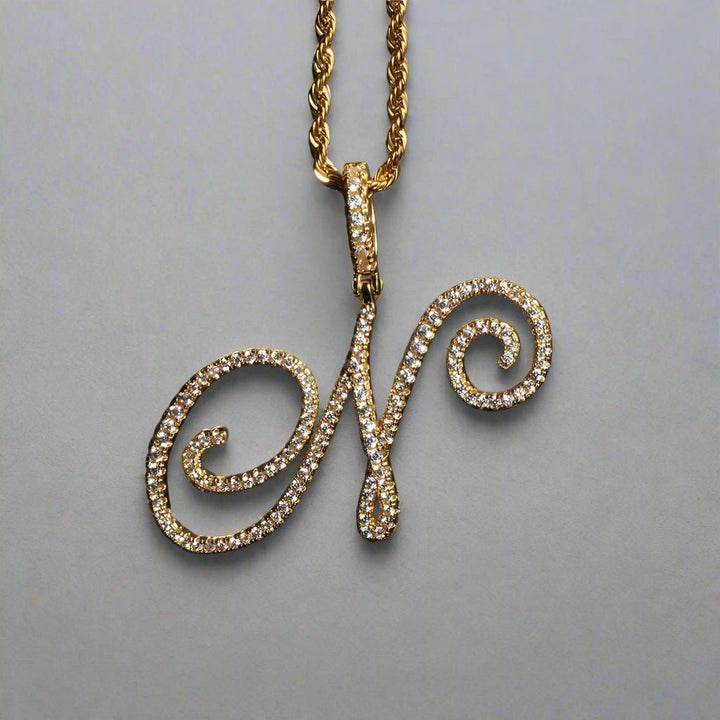 Polair Aera Cursive Initial Letter Necklace - Polair