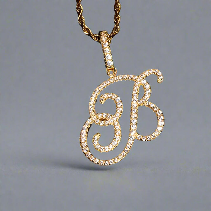 Polair Aera Cursive Initial Letter Necklace - Polair