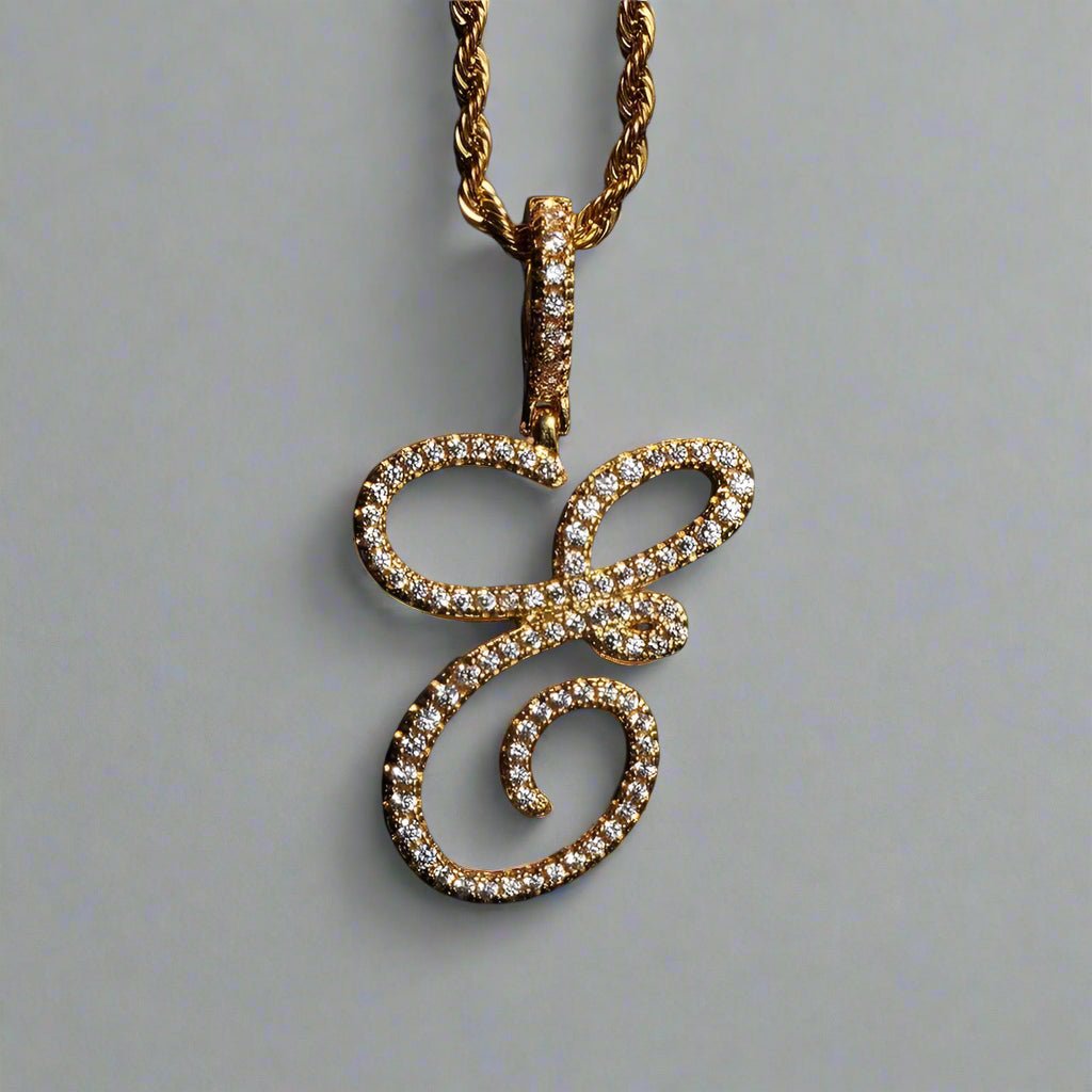 Polair Aera Cursive Initial Letter Necklace - Polair